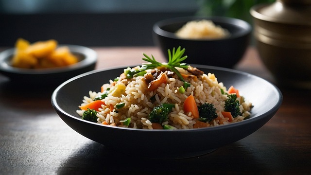 Meal prepared with walnuts.